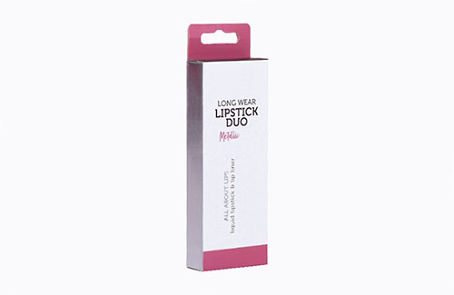 Rectangular white cardboard folding carton